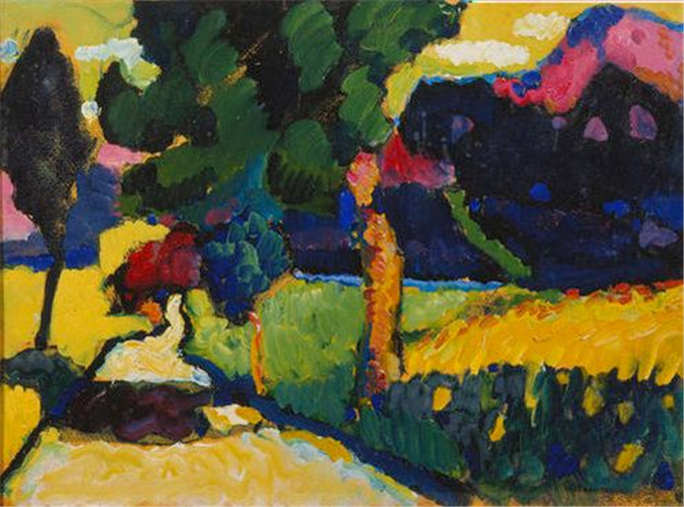 Murnau - Summer Landscape 1909 Wassily Kandinsky Oil Painting